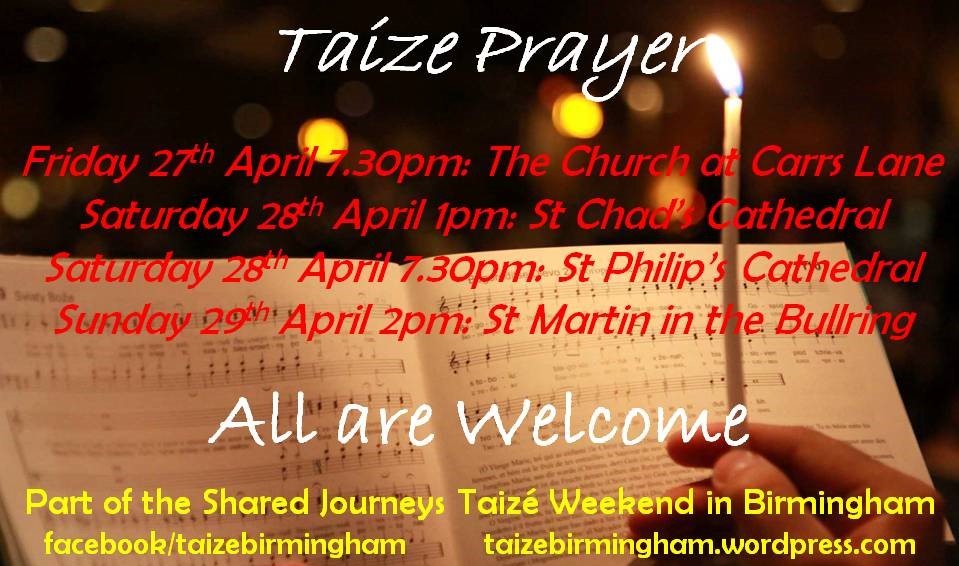 shared journeys taize prayers poster